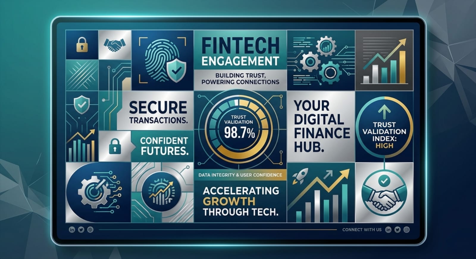 Fintech Engagement Typography Grid