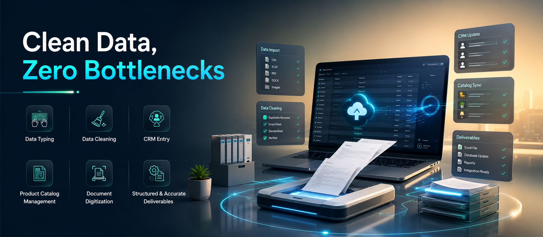Data management and database organization mockup