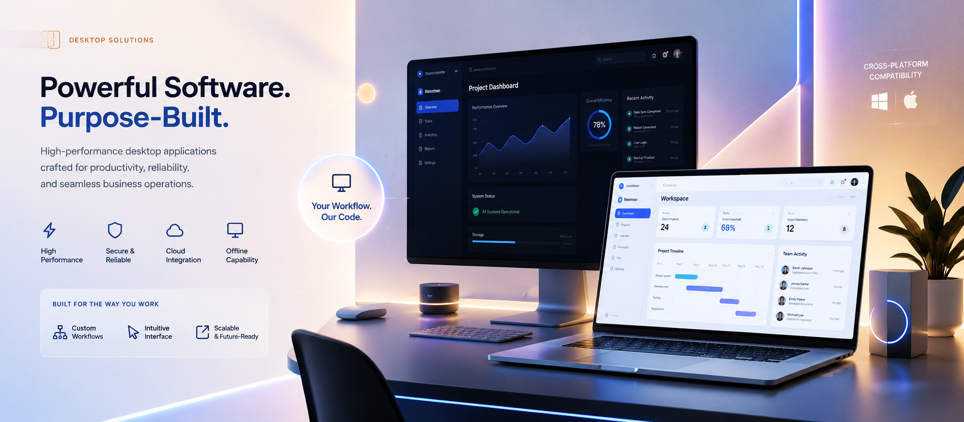 Desktop application software interface